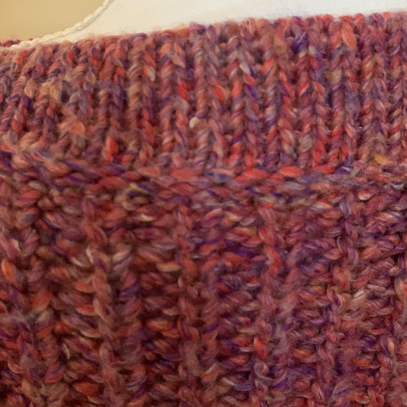 J Crew Multi Color Wool Sweater Chunky Knit Pullover Grandmacore Layer Cozy - Picture 7 of 10